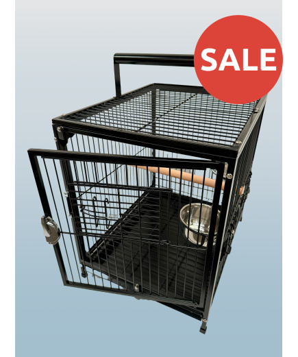 Parrot-Supplies Premium Parrot Travel Cage - Black